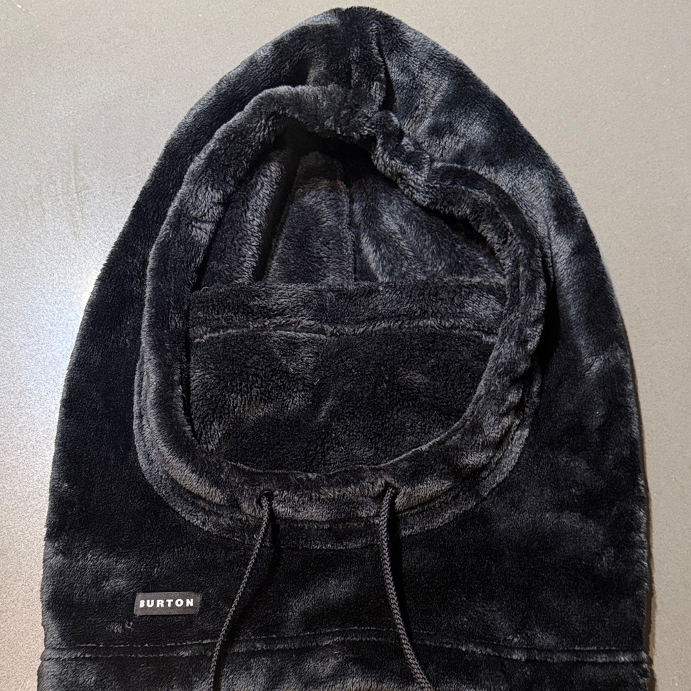 Burton Black Plush Hooded Neck Gaiter